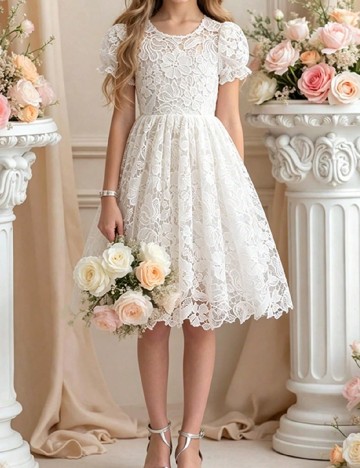 Rochie scurta Shein Kids, alb