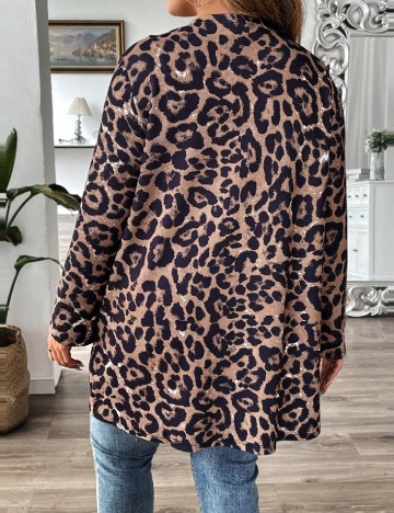 Blazer SHEIN CURVE, animal print
