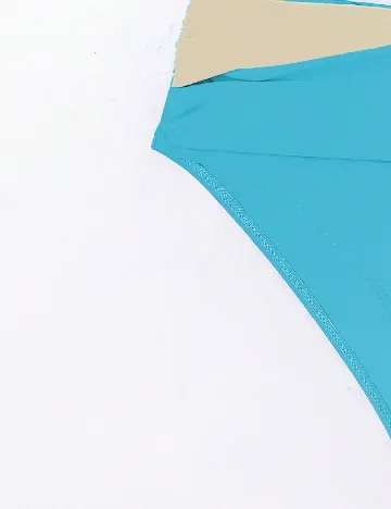 Costum de baie SHEIN, albastru/crem