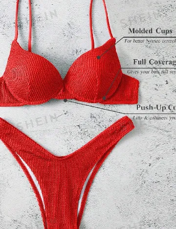 Costum de baie SHEIN, rosu