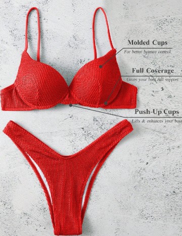 Costum de baie SHEIN, rosu