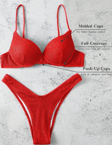 Costum de baie SHEIN, rosu