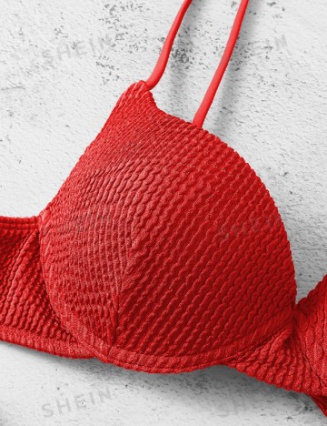 Costum de baie SHEIN, rosu
