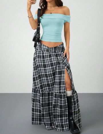 Top SHEIN, turcoaz