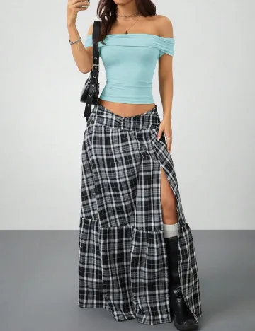 Top SHEIN, turcoaz