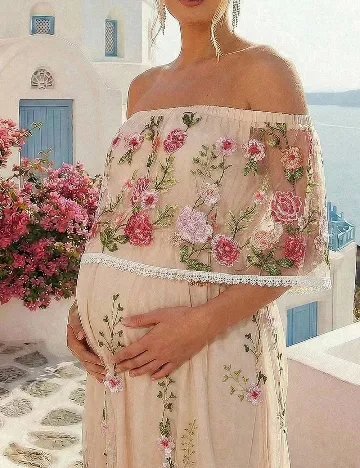Rochie lunga SHEIN Maternity, floral print