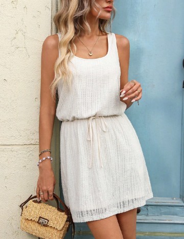 Rochie scurta SHEIN, ecru