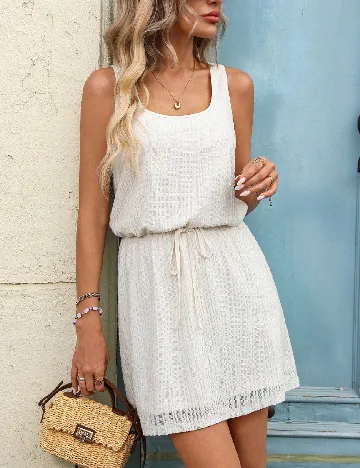 Rochie scurta SHEIN, ecru