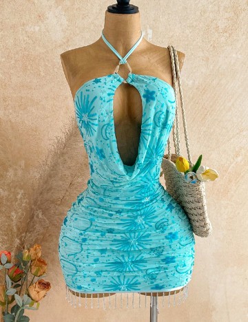 Rochie scurta SHEIN, albastru