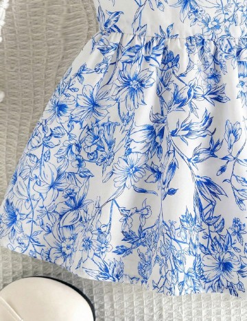 Bluza Shein Kids, alb/albastru