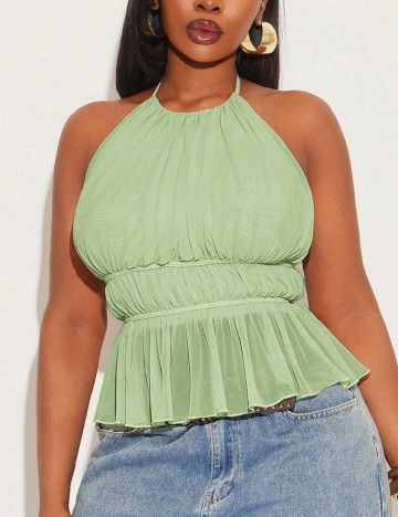 Top SHEIN CURVE, verde