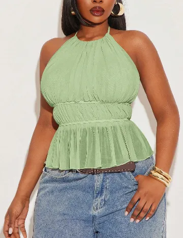 Top SHEIN CURVE, verde