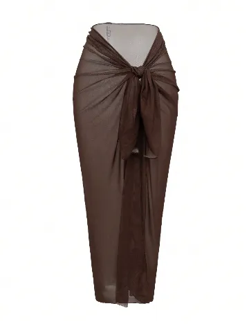 Costum de baie SHEIN, maro