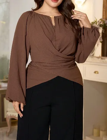 Bluza SHEIN CURVE, maro