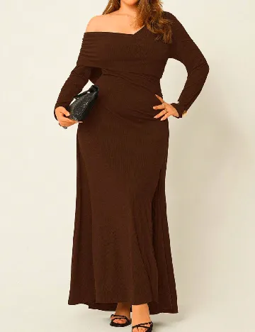 Rochie lunga SHEIN CURVE, maro