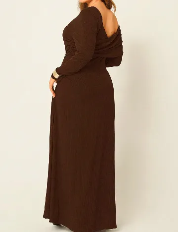 Rochie lunga SHEIN CURVE, maro
