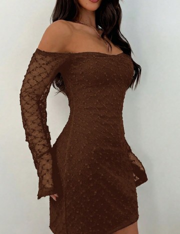 Rochie scurta SHEIN, maro