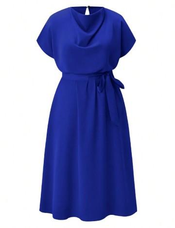 Rochie medie SHEIN CURVE, albastru