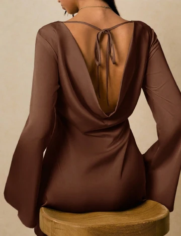 Rochie scurta SHEIN, maro