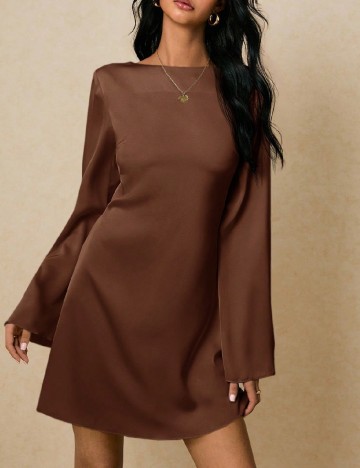 Rochie scurta SHEIN, maro