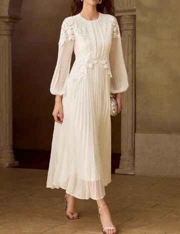 Rochie lunga MOTF, alb
