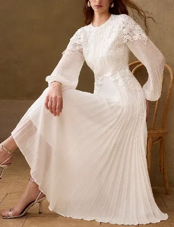 Rochie lunga MOTF, alb