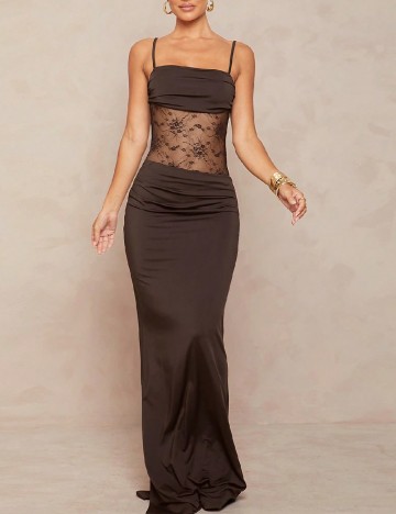 Rochie lunga SHEIN, maro