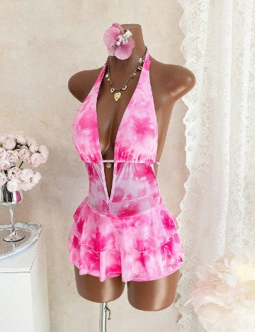Costum de baie SHEIN, roz