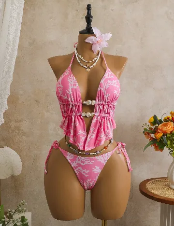 Costum de baie SHEIN, roz