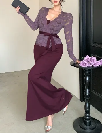 Rochie lunga Dazy, mov