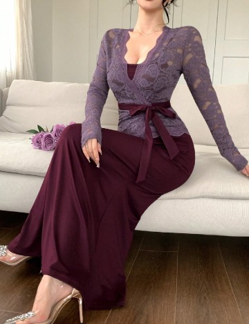 Rochie lunga Dazy, mov