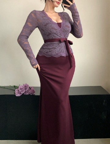 Rochie lunga Dazy, mov