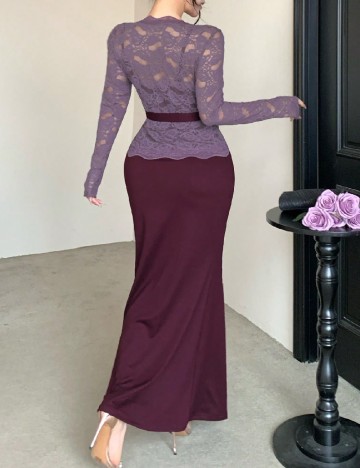 Rochie lunga Dazy, mov
