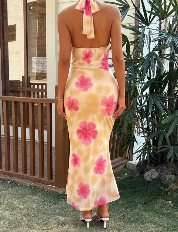 Rochie medie Dazy, galben