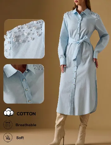Rochie medie SHEIN, albastru