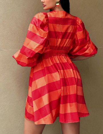 Rochie scurta SHEIN, portocaliu/rosu