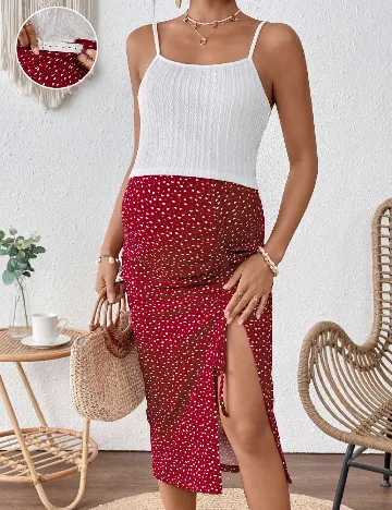 Compleu SHEIN Maternity, alb/rosu