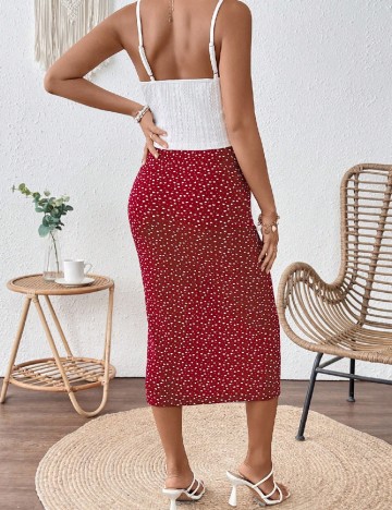 Compleu SHEIN Maternity, alb/rosu