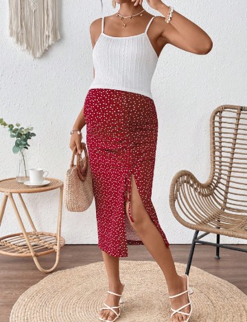 Compleu SHEIN Maternity, alb/rosu