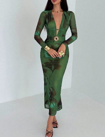 Rochie medie SHEIN, verde