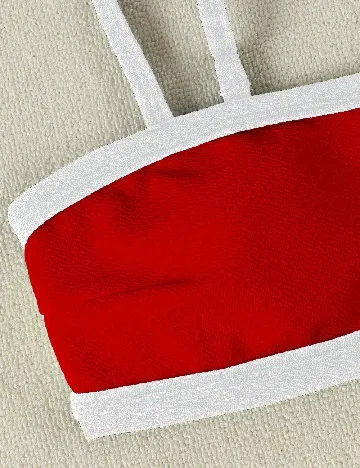Costum de baie SHEIN, rosu/alb
