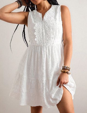 Rochie scurta SHEIN CURVE, alb