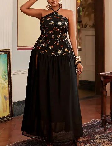 Rochie lunga SHEIN CURVE, negru