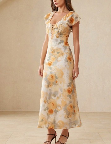 Rochie medie SHEIN, floral print