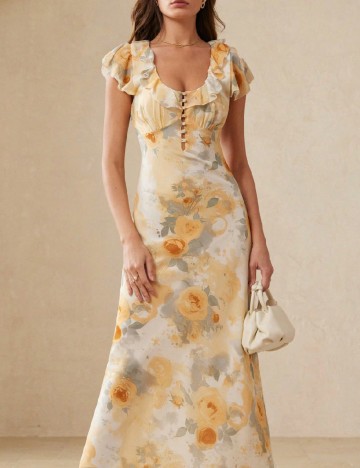 Rochie medie SHEIN, floral print