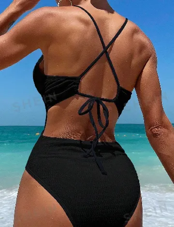Costum de baie SHEIN, negru