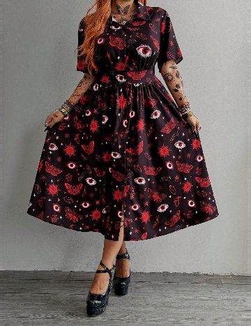 Rochie medie SHEIN CURVE, negru
