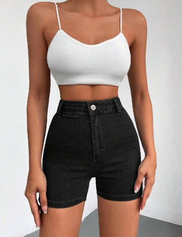 Pantaloni scurti SHEIN, negru