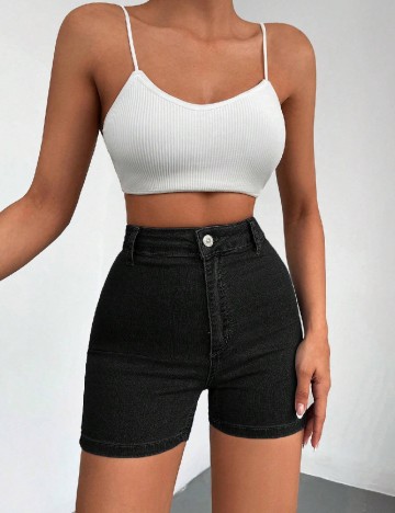 Pantaloni scurti SHEIN, negru