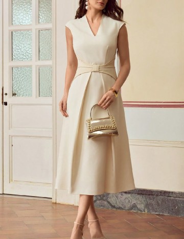 Rochie medie Zeylah, bej